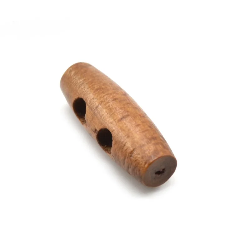 DIY 10 Pieces Brown Wooden Toggles Button Olive Shape Long Two Holes Buttons For Duffel Coat Wholesales | Дом и сад