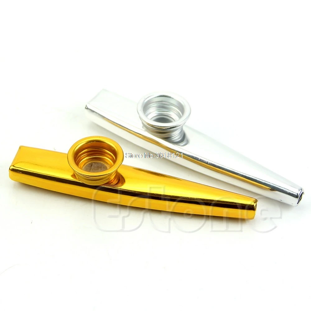Металлический золотой kazoo губная гармоника флейта детский подарок для вечеринки детский музыкальный инструмент