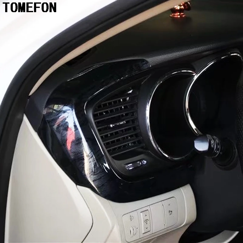 TOMEFON черная деревянная Передняя вентиляционная решетка рулевого колеса
