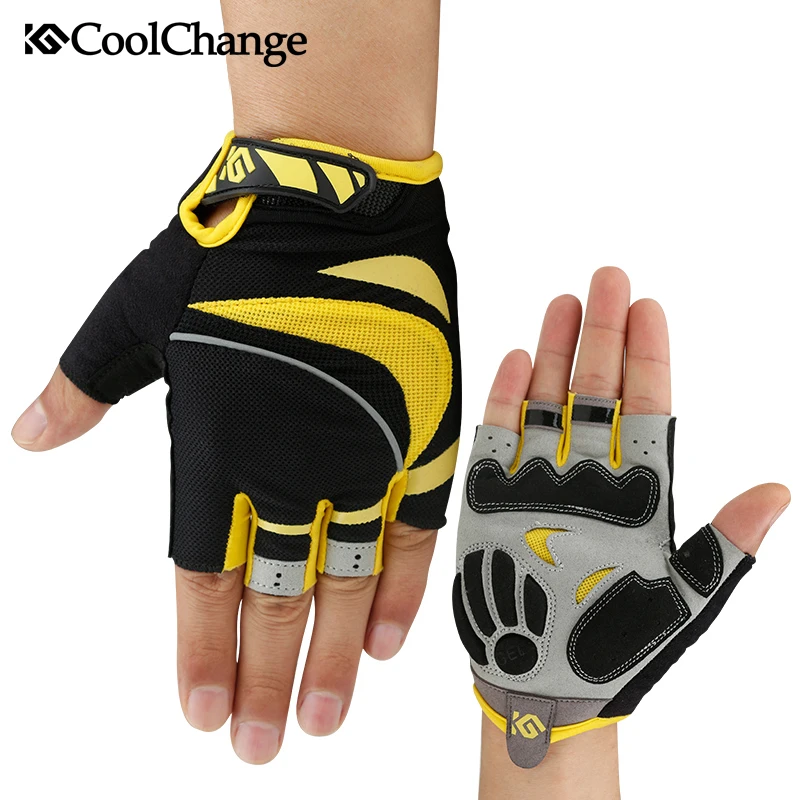 Coolchange дышащий половина палец Перчатки для Для мужчин летняя дорога горный