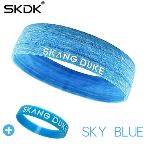 SKDK, дышащий Напульсник для йоги, 1 шт., для бега, фитнеса, свитшот для тренировки, спортивный, противоскользящий, повязка на голову для мужчин и женщин, Прямая поставка - Цвет: Blue with Ring