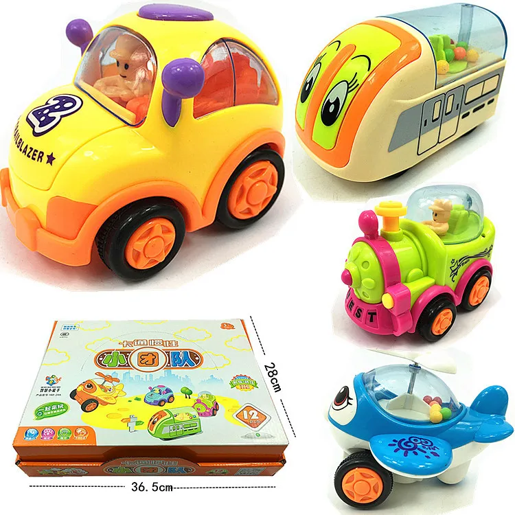 

1PCS Kids Mini Cartoon Inertial Cars Q Edition Model Aircraft Train car toys for boys girls child toy gift toys for children