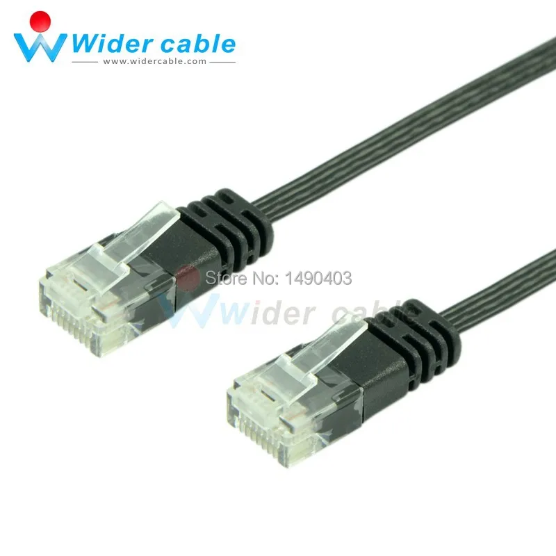 Черный медный ультратонкий плоский сетевой кабель CAT6 Ethernet Lan толщина 1 мм 2 м |