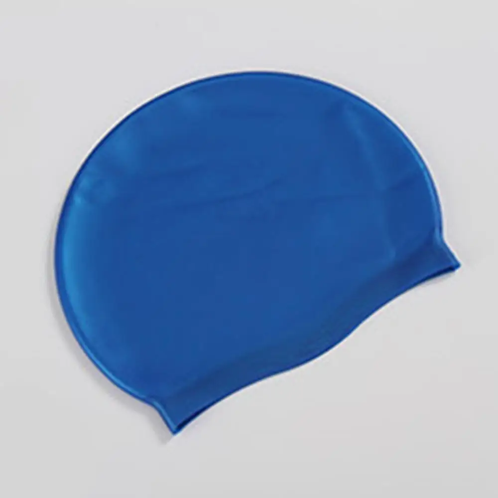 Royal Blue Мягкие силиконовые водонепроницаемые шапочки для купания, защищающие уши, длинные волосы, спортивная шапка для бассейна, шапка для плавания для мужчин и женщин, для взрослых - Цвет: Royal Blue