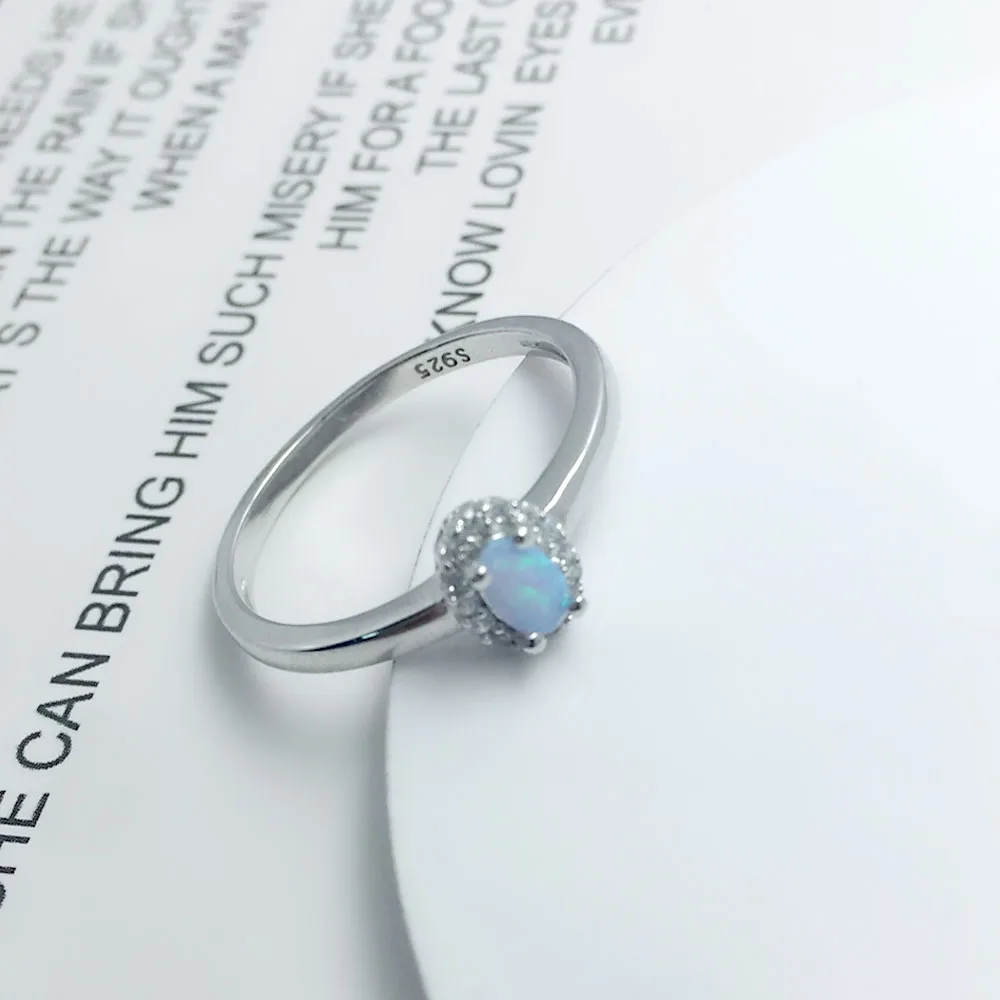 Классические овальные обручальные кольца в форме опалового камня из