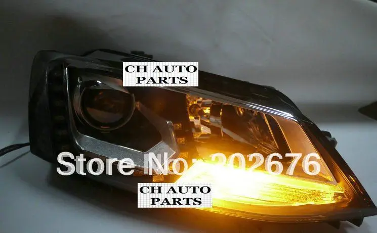

FREE SHIPPING, 2012 VW JETTA SAGITAR ANGEL EYE HEADLIGHT ASSEMBLY V3, WITH BI-XENON PROJECTOR