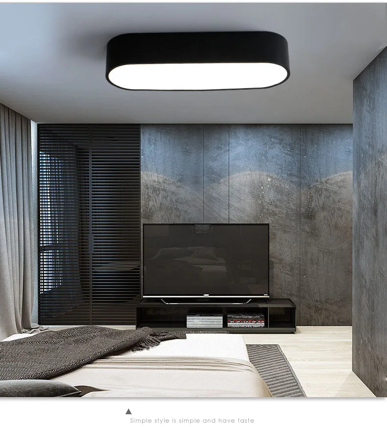 Современный скандинавский светодиодный потолочный светильник Simmple черный/белый