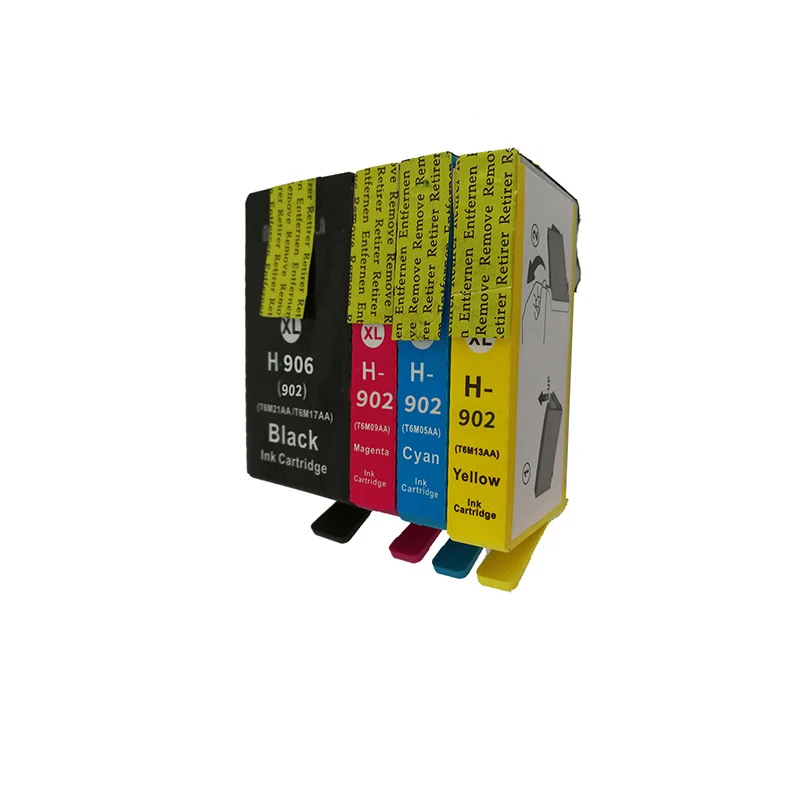4 шт. Восстановленный картридж для струйной печати HP902 XL HP906XL чернильный HP6960 с