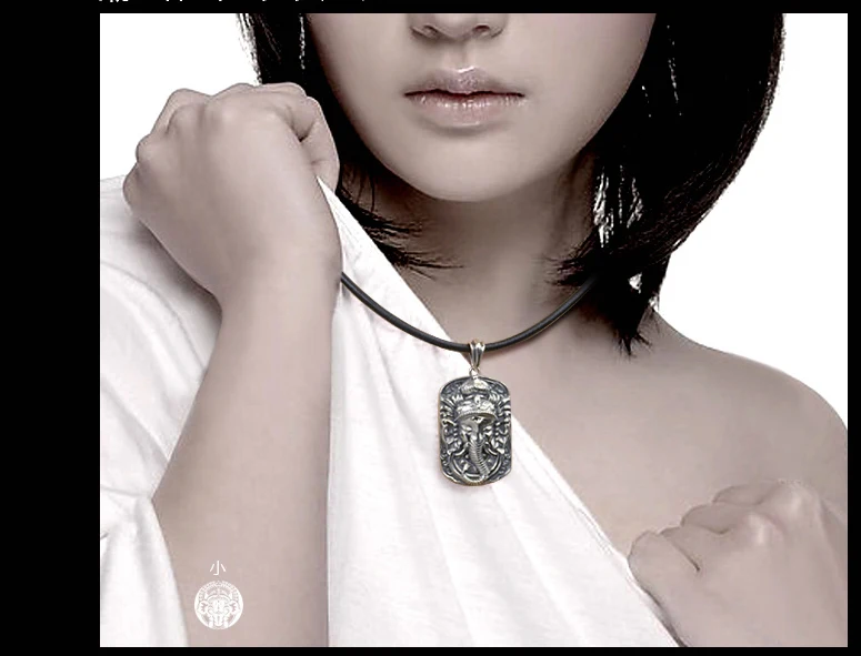 

Pure 925 Sterling Silver Jewelry Trunk Charms Punk Pendants for Men And Women Thai Silver Necklace Chain Fine Gift 1297