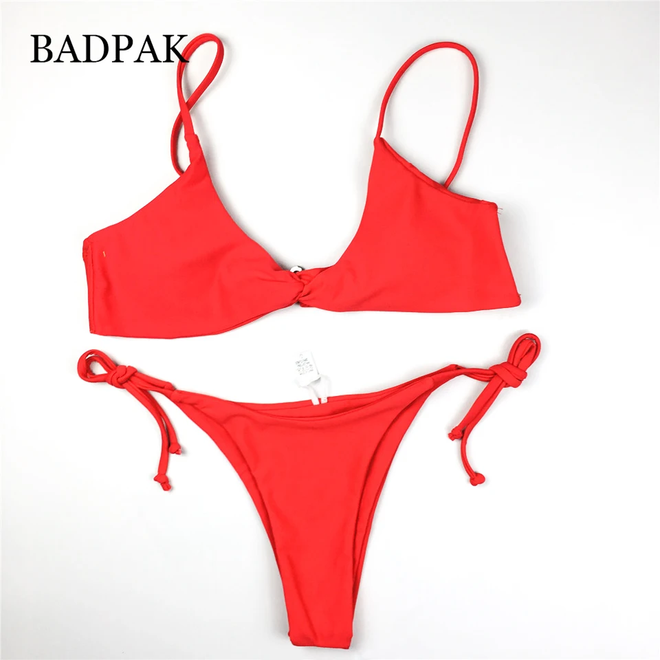 Badpak Сексуальная Strappy Купальник бикини костюм для Для женщин Купальники малышек