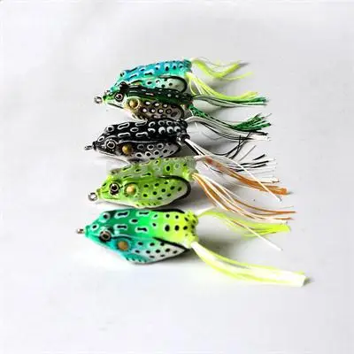5 PCS New Style Soft Toad Frogs Bass Fishing Lure Plastic Hollow Crankbait Hooks Wholesale | Спорт и развлечения
