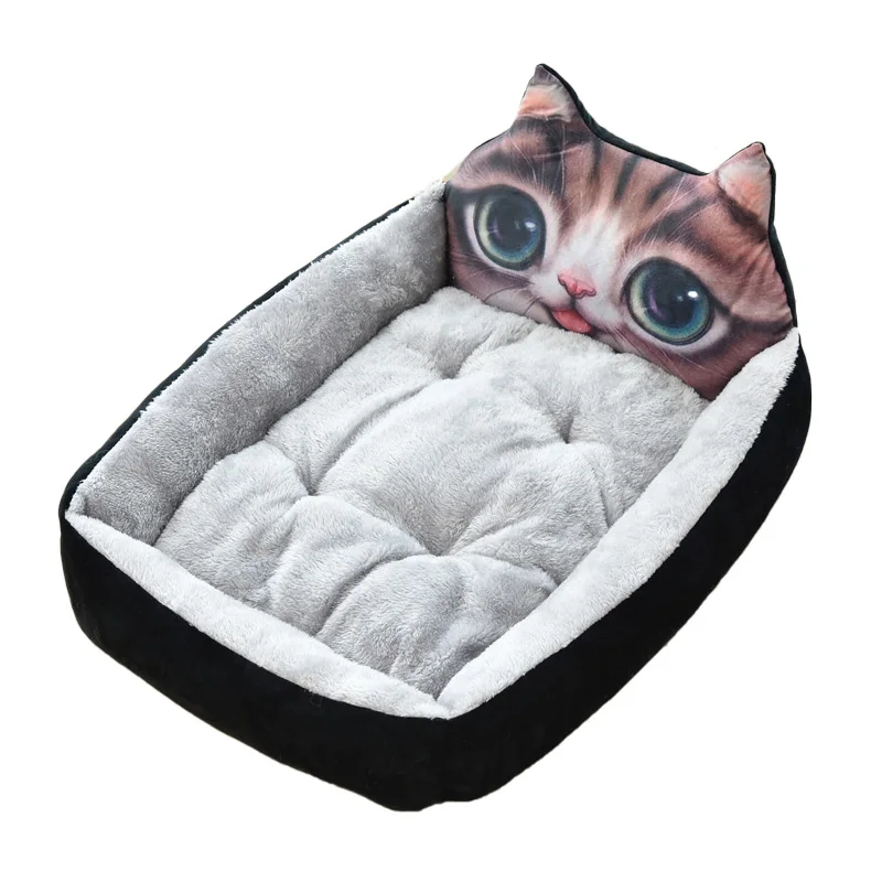 Pawstrip Милая зимняя кровать для собаки, диван, мягкая теплая кровать для кошки, домик с мультипликационным принтом, маленькая собака, кровать, подушка, диван для домашних животных, кровать для собаки, чихуахуа, Тедди