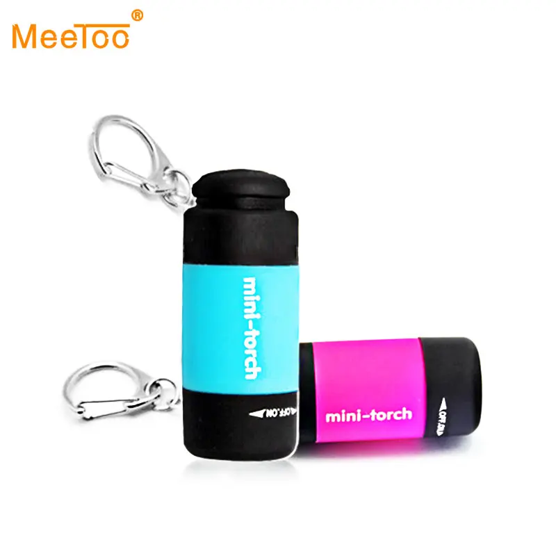 Мини брелок карманный светодиодный фонарик USB Перезаряжаемый фонарь лампа