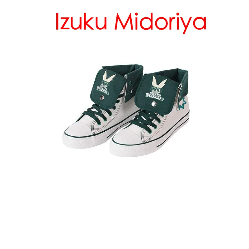 Izuku Midoriya Обувь для костюмированной вечеринки в стиле аниме «Мой герой»; ботинки izku Midoriya Katsuki Bakugou Shouto Todoroki; вечерние костюмы для костюмированной вечеринки на Хэллоуин - Цвет: Izuku Midoriya