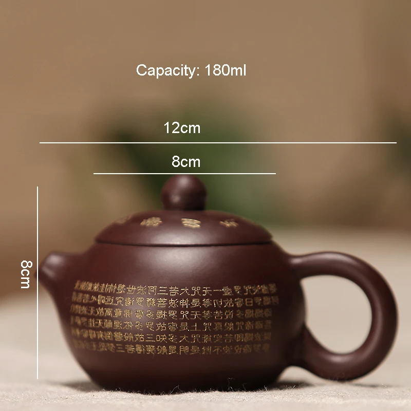 100 ml подлинный исинский чайник мини Чай ware буддистские скульптуры Xishi горшок из китайской фиолетовой глины горшок чайный набор кунг-фу заварочный чайник; чай Pet - Цвет: F