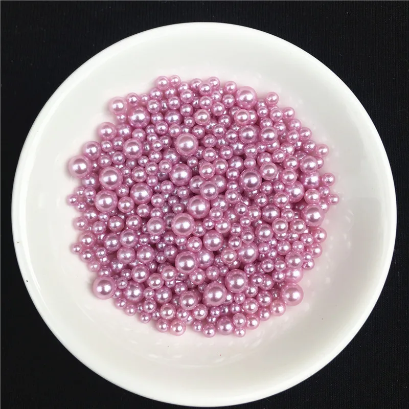 Light Purple 10 граммов светильник Фиолетовый ABS жемчуг 2,5/3/4/5/6/8 мм круглые акриловые искусственный жемчуг бусины для изготовления ювелирных изделий/с плоской обратной стороной для Нейл-арт/чехол для телефона - Цвет: Light Purple