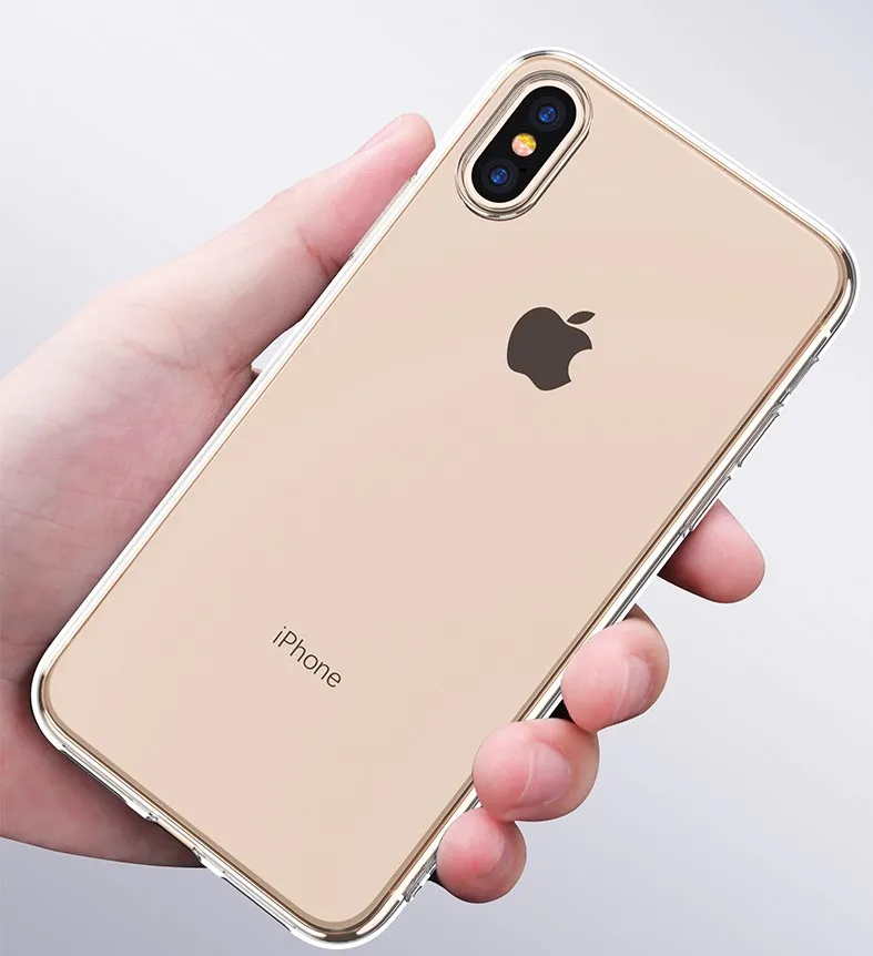 Прозрачный ТПУ чехол для iPhone X XS XR Max 8 7 6 S Plus 5/5s/SE мягкий силиконовый прозрачный