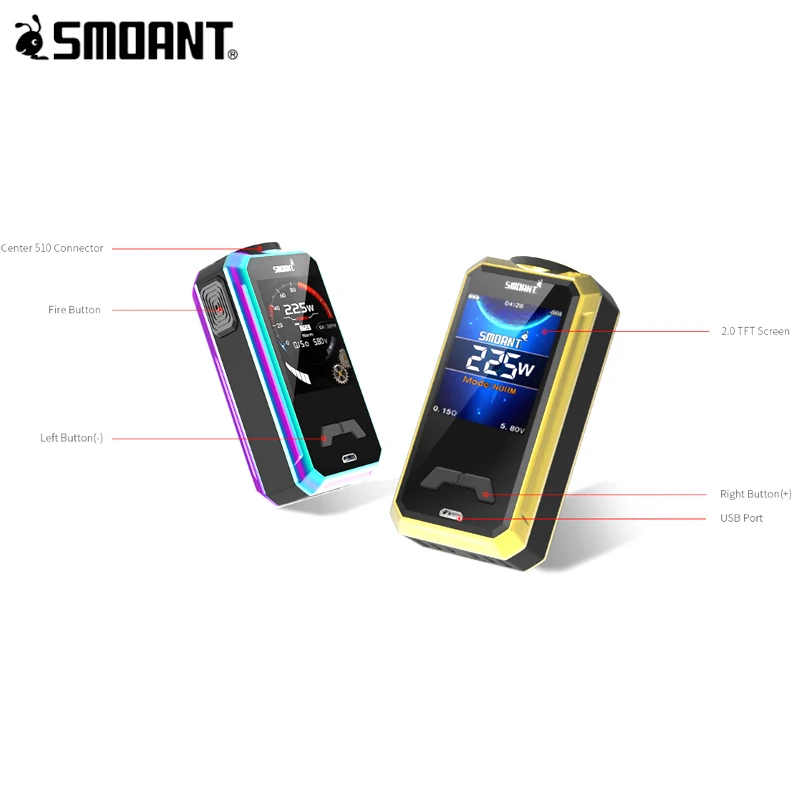 Оригинальный мини мод Smoant Charon мощностью 225 Вт электронные сигареты с большим