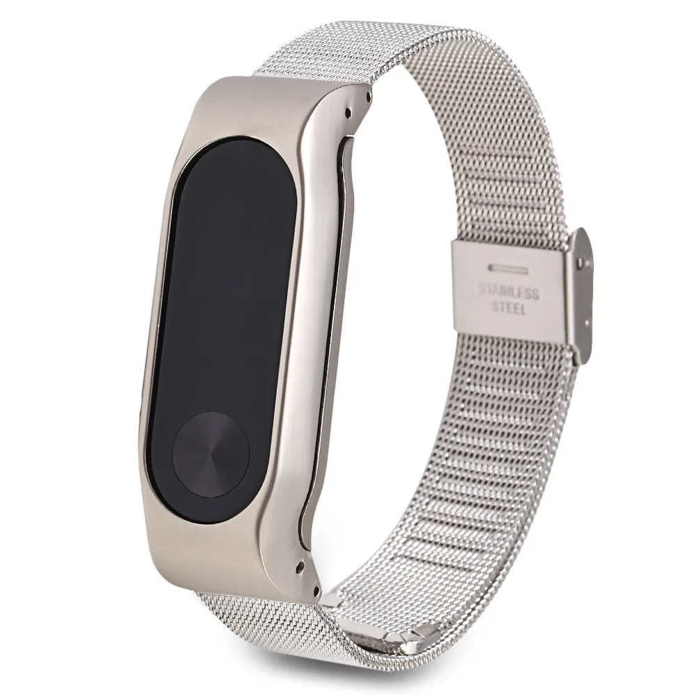 Replacement Stainless Steel Wrist Strap on for Xiaomi Mi Band 2 Xaomi Xiomi MiBand Band2 Wristband Smart Lightweight | Электроника