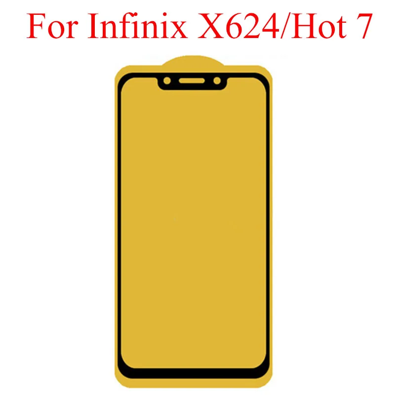 10 шт./лот 21D полноэкранное закаленное стекло для infinix X624 полноэкранная Защитная