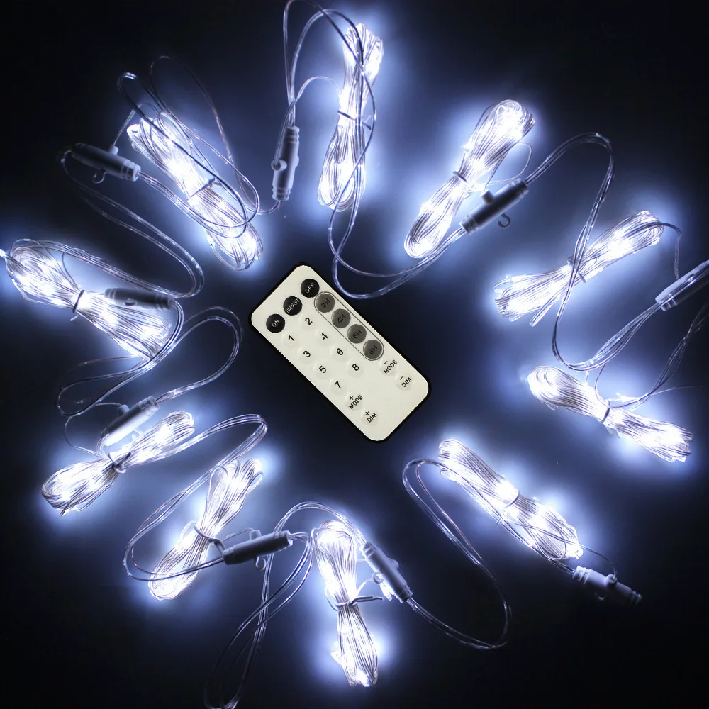 8 режимов 300 сосулька IP67 оконный занавес светильник s наружный светодиодный светильник s Рождественский светильник для дома стены спальни украшения