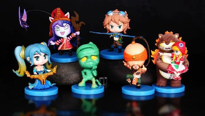 Горячая Buvelle Сона Ezreal Lulu Ли Син Слепой Монах PVC Фигурки Игрушки С Коробкой|toy