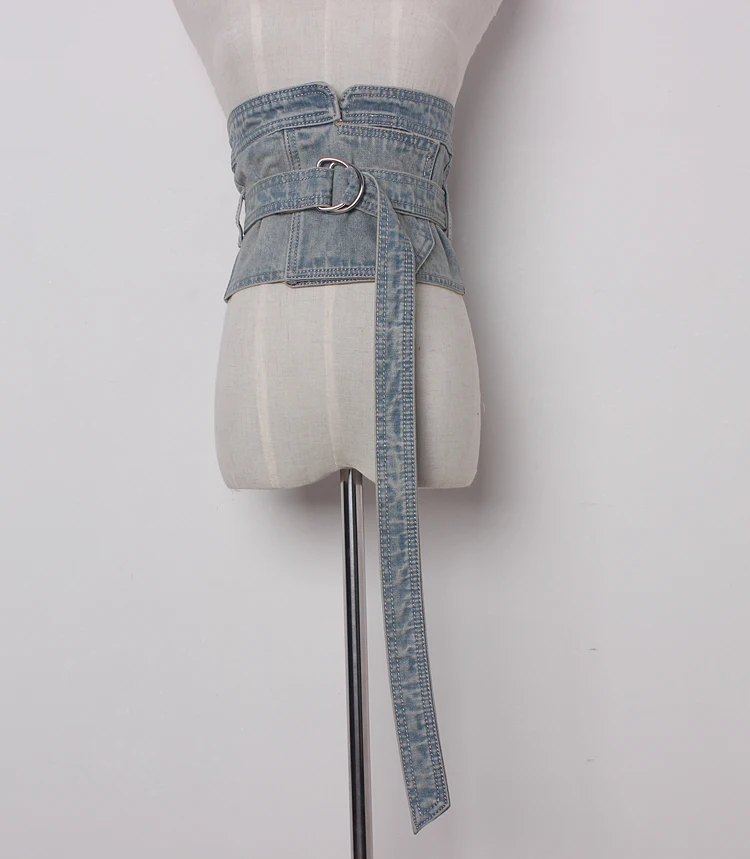 

Женский модельный широкий Джинсовый пояс, женское платье, корсеты, широкий пояс с украшением, R1372