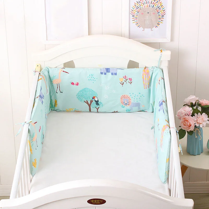 Cotton Baby Bed Bumpers Newborn Bed Safety Rails Anti-collision Infant Crib Protector Cushion Kids Crib Bumper Baby Bedding