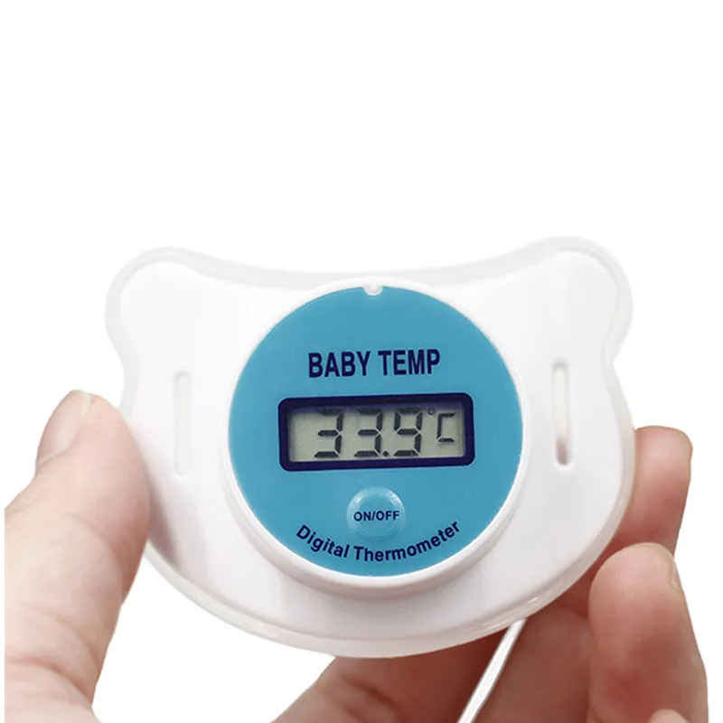 blue Baby Health New arrival Baby Nipple Thermometer Pacifier LCD Digital temperature Mouth Safe Health Tester 40%off - Цвет: blue