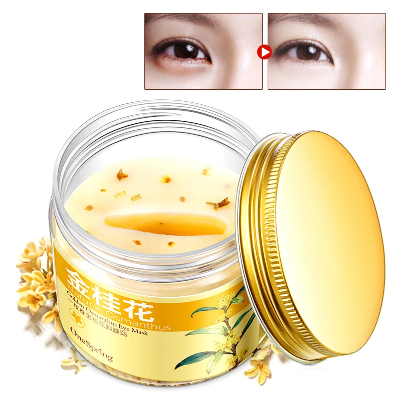 OneSpring 80 шт. Золотая осмотическая маска для глаз коллагеновый гель против старения