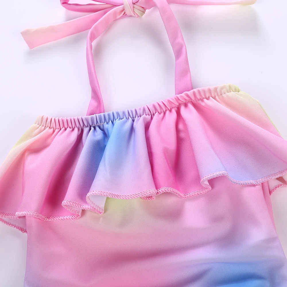 

Baby Swimwear Baby Girl Swimwear Kids Swimwear Girl Summer Children Clothing One Piece Toddler Swim Suit Gradient Beach Swimsuit