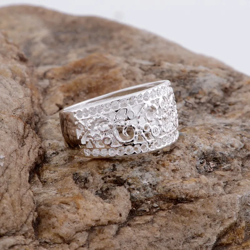 Кольцо с посеребренным покрытием 925sterling silver WGYUTEBV ювелирное изделие из