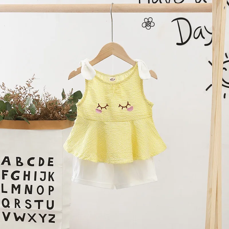 Age 0-13 year Children Clothes Toddler Costume Summer Two Piece Party Lace Princess Elegant Kids Suit Dress Girl Clothing Set | Детская