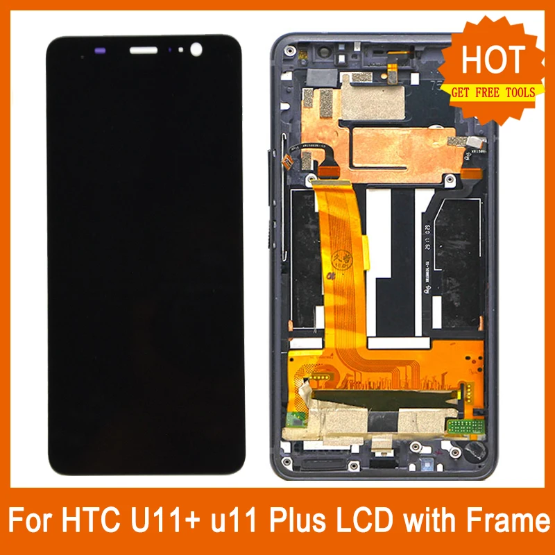 Для htc U11+ U11 Plus ЖК-дисплей с рамкой в сборе для htc U11 Plus сенсорный дигитайзер панель Ремонт