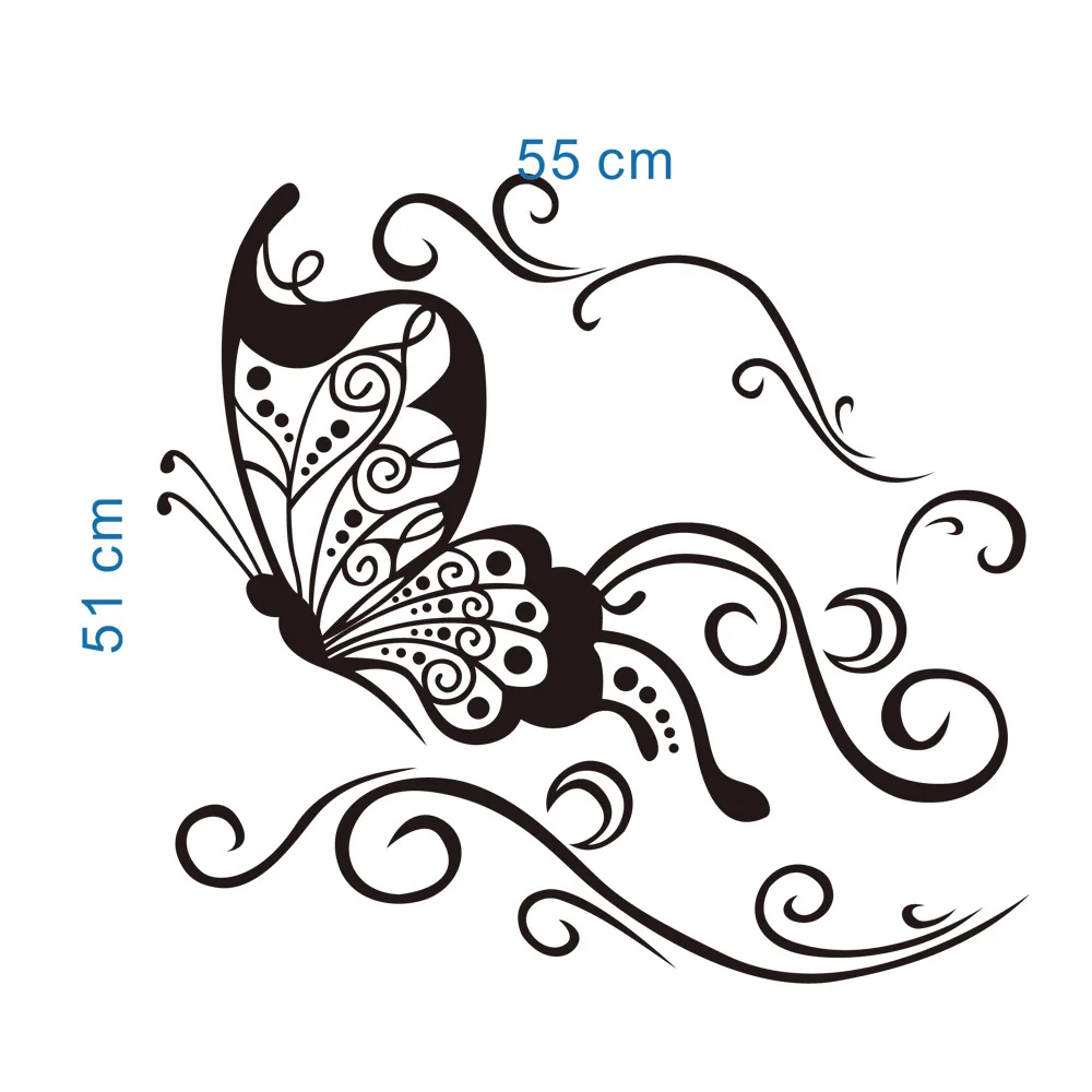 New Arrival Home decoration Butterfly Flower design Waterproof Removable Wall sticker | Дом и сад