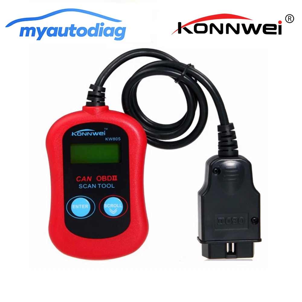 Новое поступление KONNWEI KW805 автомобиль код читателя Шина CAN OBD2 OBDII автомобиля