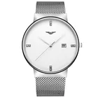 Часы наручные GUANQIN Мужские кварцевые, брендовые Роскошные Простые повседневные водонепроницаемые из нержавеющей стали, с датой