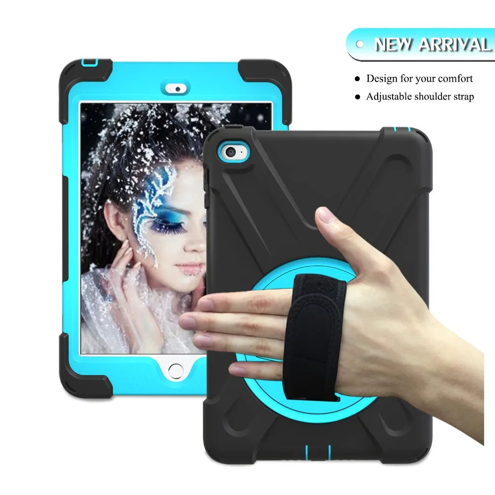 Противоударный чехол для iPad 9,7 чехол КРЫШКА ДЛЯ Heavy Duty 3-Слои анти-скольжения Броня 360 Поворотная подставка чехол для iPad A1823
