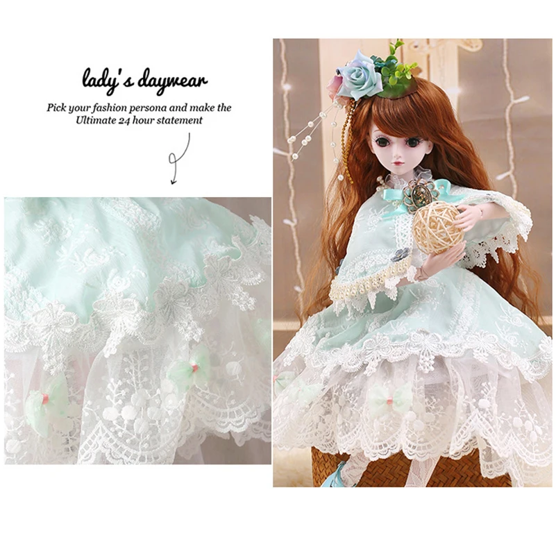 New Fantasy Clothes for 60cm BJD Dolls Accessories Formal Dress Party Gown Skirt Suit for Doll Clothes Toys for Girls Gift