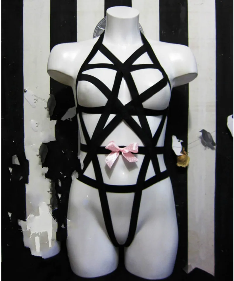 Новая мода пастельный Готический женский пояс подвязка эластичный бюст костюм