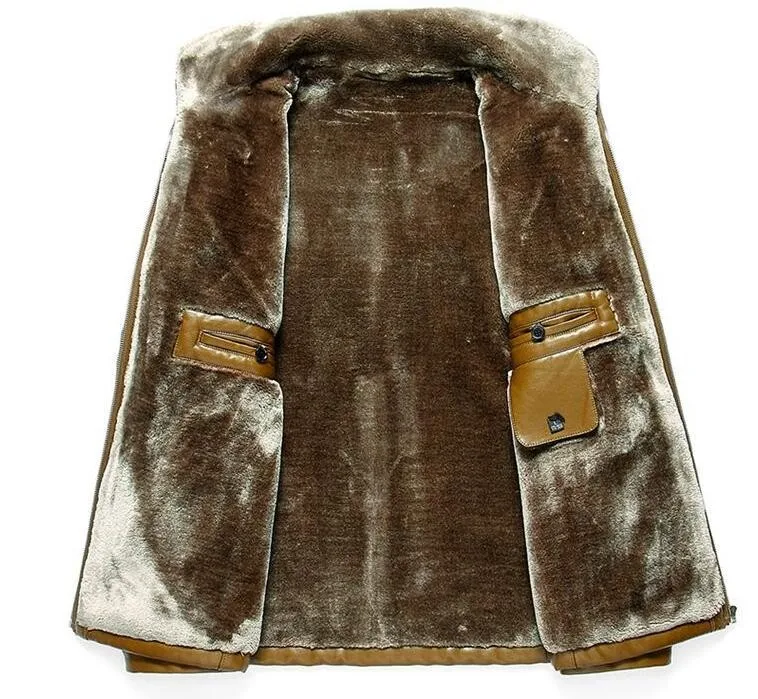 Кожаная куртка пальто новинка 2019 модные Утепленные зимние кожаные куртки