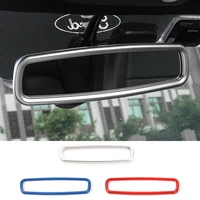 shineka car styling rearview mirror decorative cover trim ring frame for ford mustang 2009 interior accessories