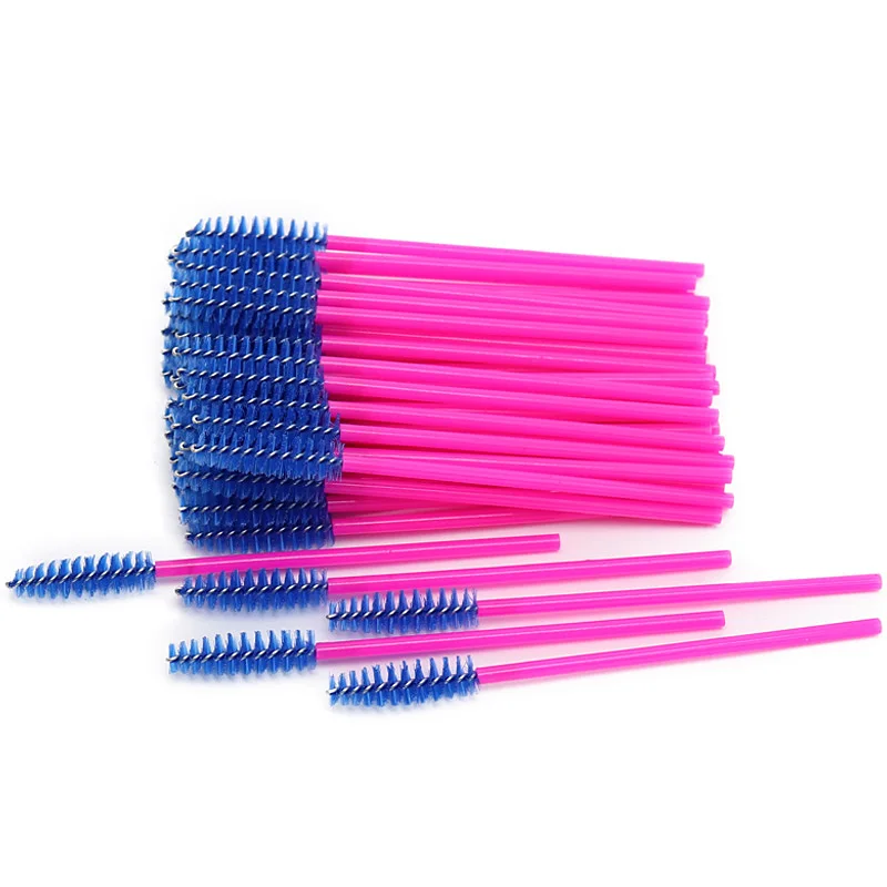 50pcs blue 02 SinSo 50 шт./упак. щеточку для ресниц кисти для макияжа Набор Тушь для ресниц одноразовые палочки Аппликатор мини щеточка для ресниц кисти для макияжа Набор инструментов - Handle Color: 50pcs blue 02