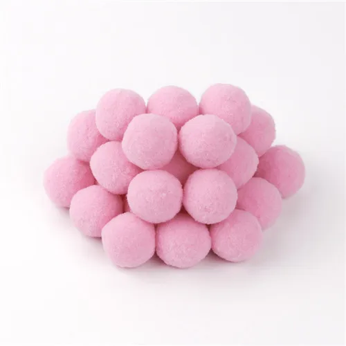pink 10/15/20/25/30 мм цветок мяч DIY Искусственный Поддельные Свадебные цветы Home Decor Pom меховыми помпонами ткань аксессуары для шитья - Цвет: pink