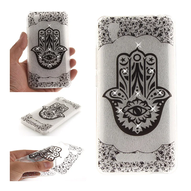 Soft TPU Phone Case For ZTE Blade X3 T620 KeFo Bling Rhinestone Silicone A452 Q519T D2 5.0 inch Cover |