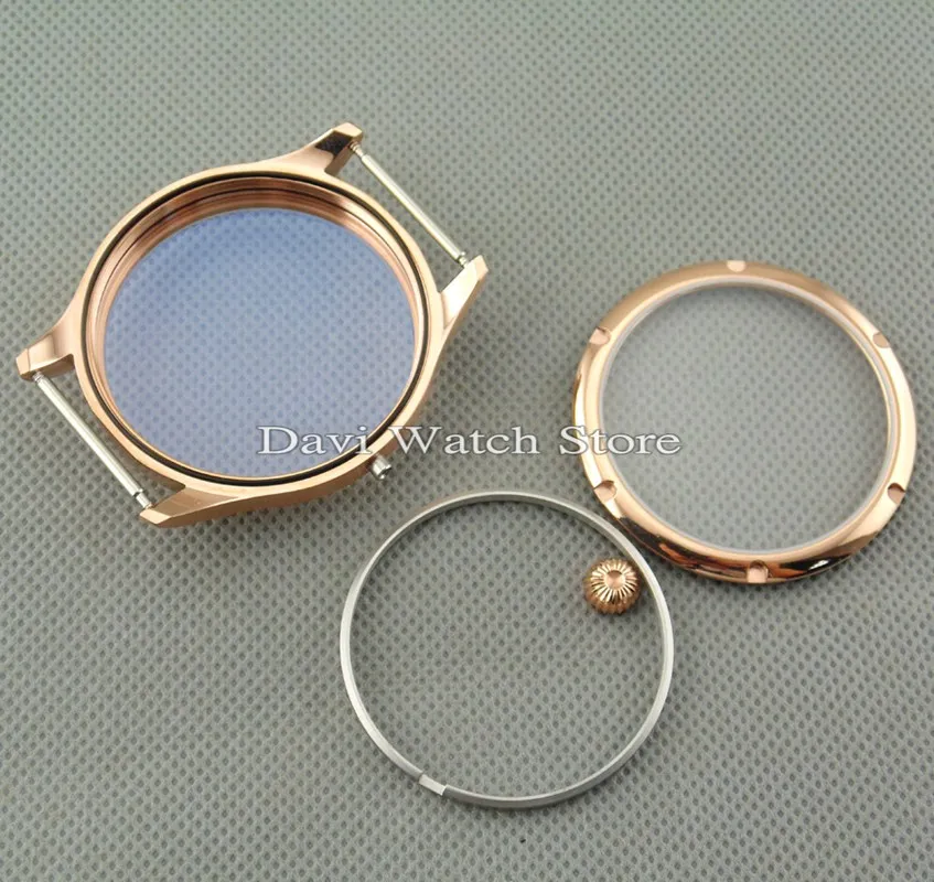 Часы наручные Parnis st36 мужские 44 мм с чехлом из розового золота eta 6497 6498|watch fit|watch