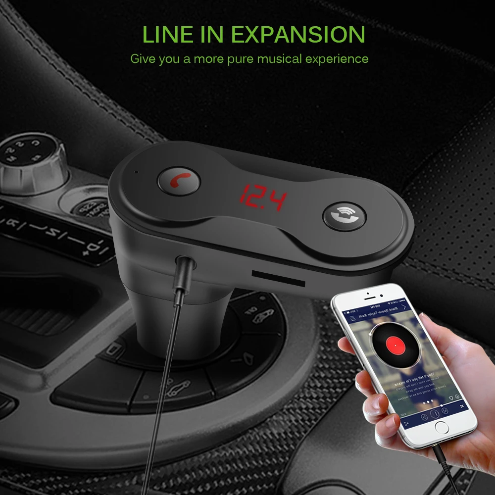Onever FM передатчик MP3 плеер FM модулятор Hands Free Беспроводной Bluetooth автомобильный набор с автомобильным USB Зарядное устройство Поддержка TF U диск Play