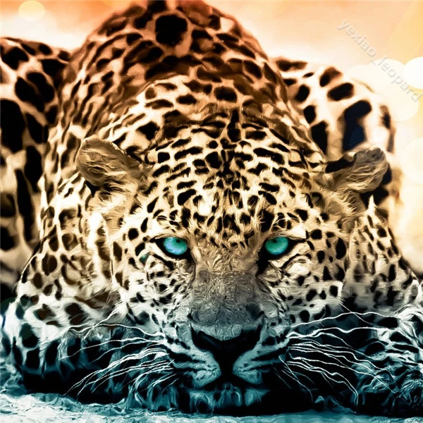 Набор для алмазной вышивки сделай сам картина с леопардовым принтом вышивка