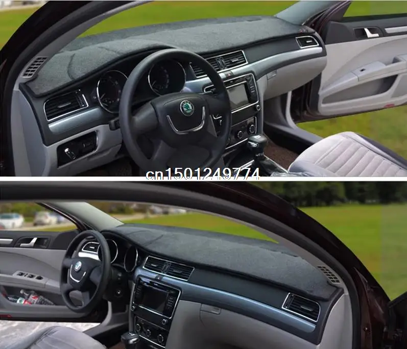 Dashmats автомобиль-Средства для укладки волос приборной панели крышки для Skoda Superb 2008 2009 2010 2011 2012 2013 TYP