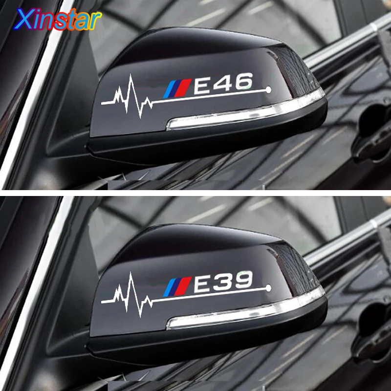 2 шт./лот Новый M power performance E30 E34 E36 E39 E46 E60 E90 логотип автомобиля наклейка на зеркало
